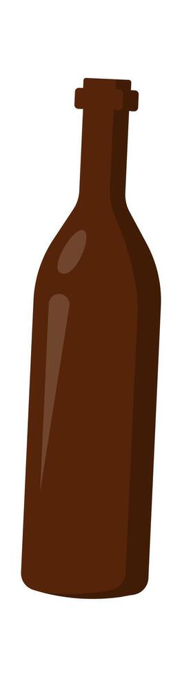 Glass bottle flat icon Trash sorting and utilization Flat Illustration Hand Drawn Icon vector