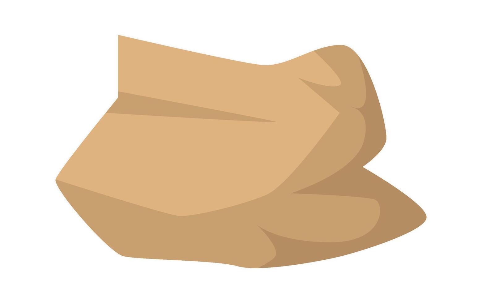 Crumpled paper cardboard garbage flat icon Waste sorting and utilization Flat Illustration vector