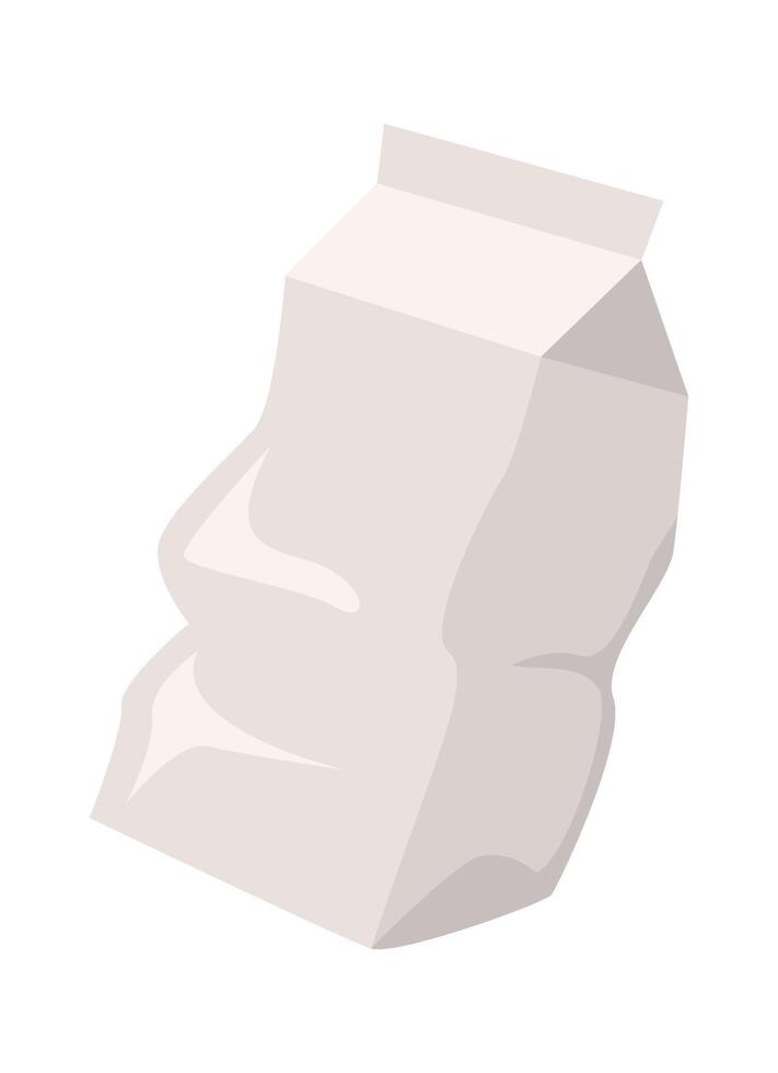 Crumpled paper garbage flat icon Waste sorting and utilization Flat Illustration Icon vector