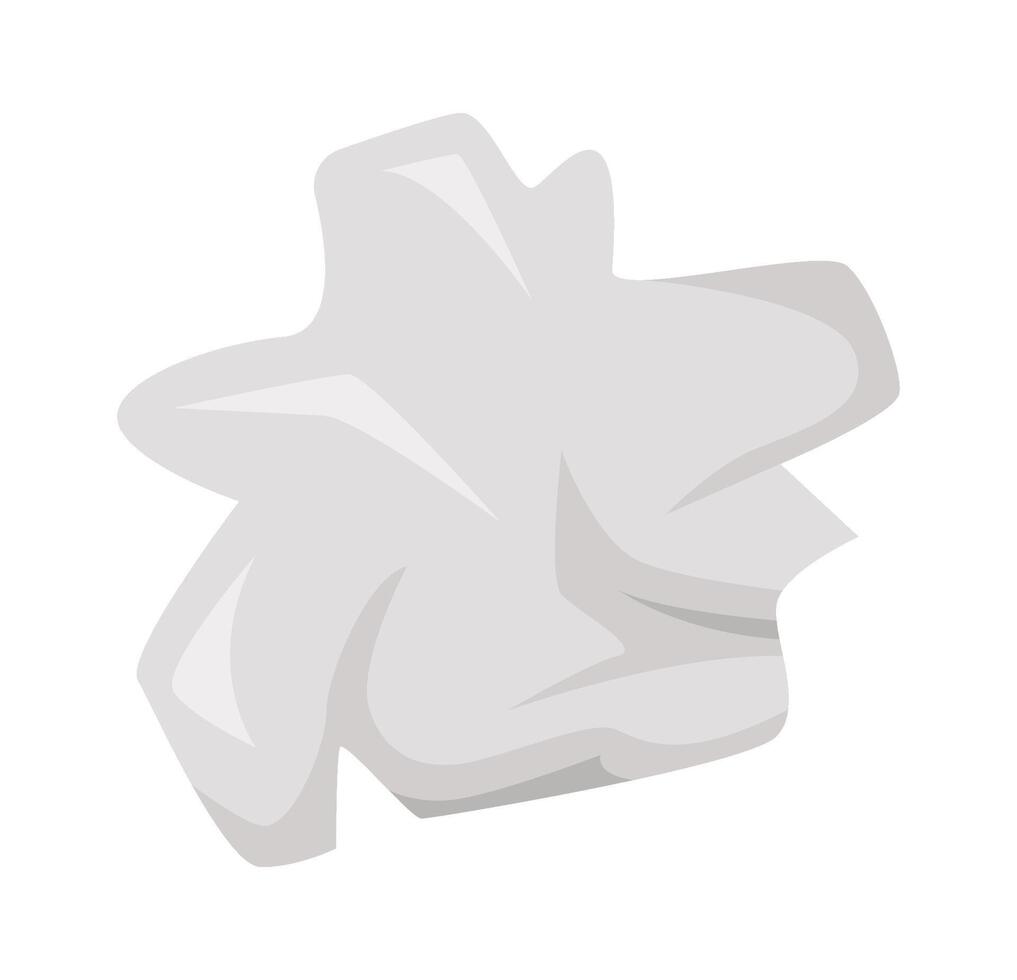 Crumpled paper garbage flat icon Waste sorting and utilization Drawn Icon vector