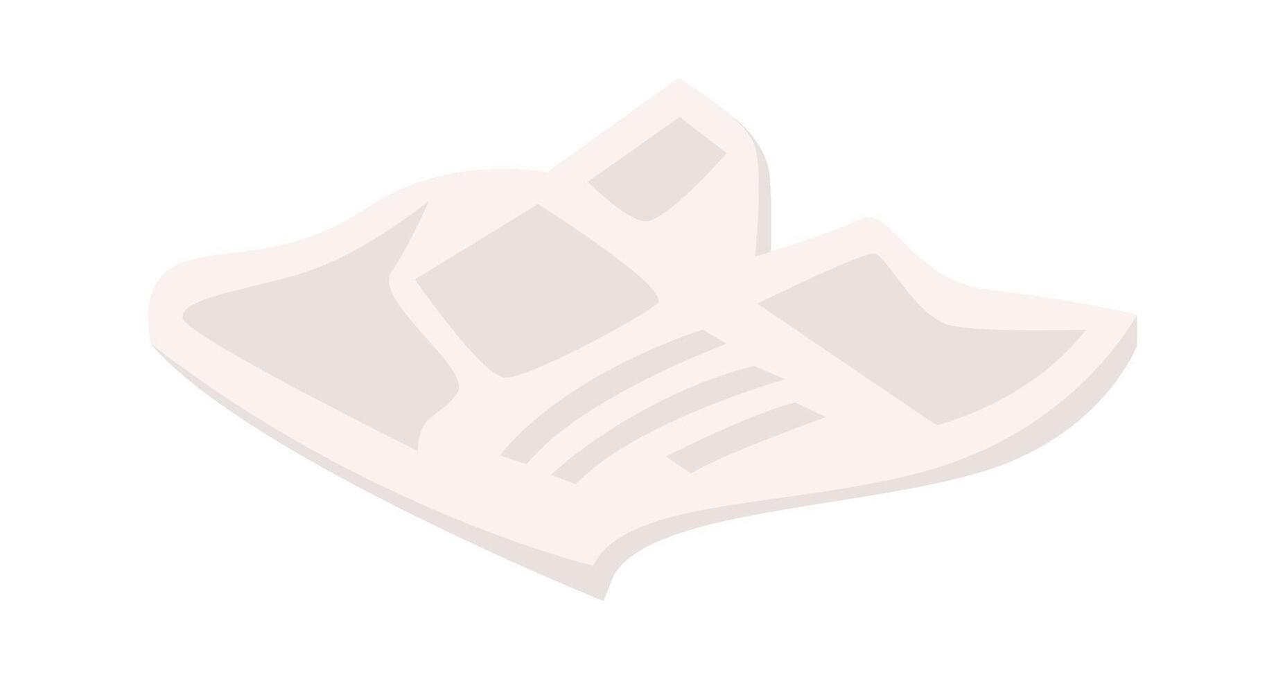 Crumpled paper garbage flat icon Waste sorting and utilization Icon vector