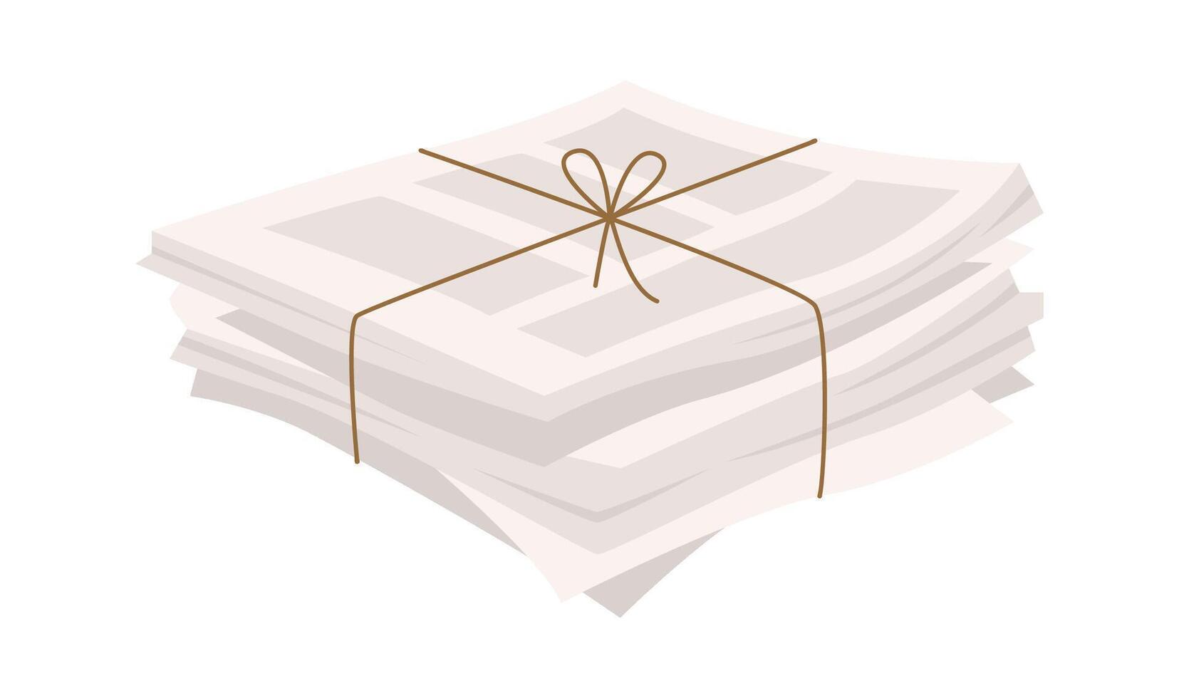 Newspapers pack garbage flat icon Waste sorting and utilization vector