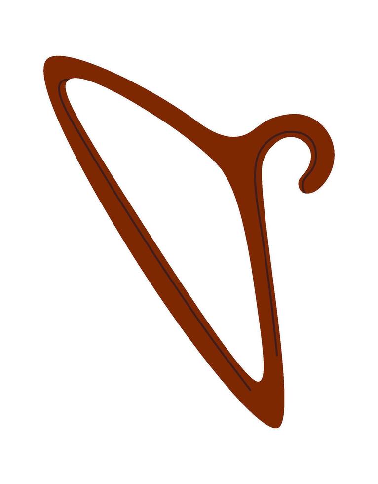 Plastic coat hanger flat icon vector