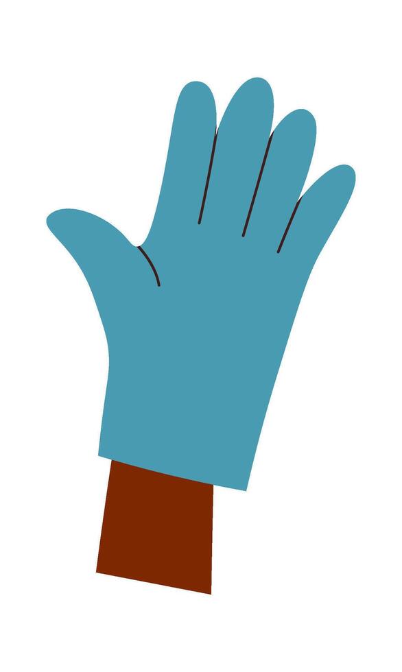 Hand in disposable gloves flat icon vector