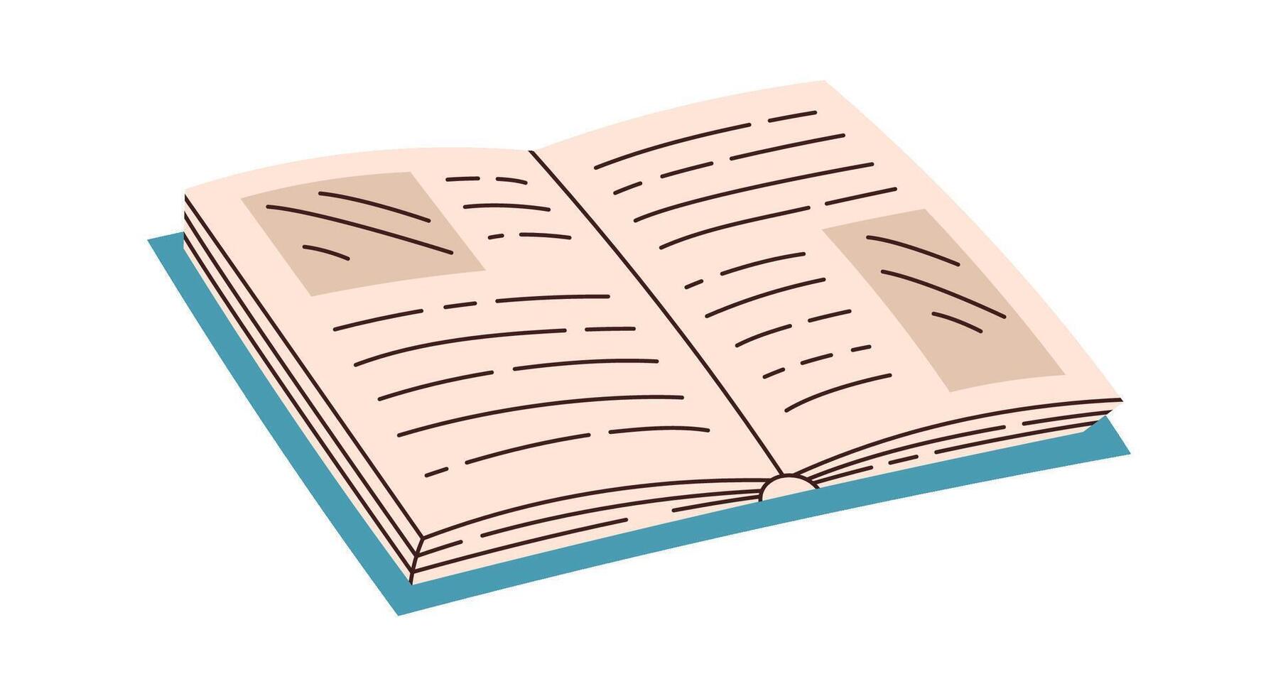 Open book flat icon Reading literature Illustration vector