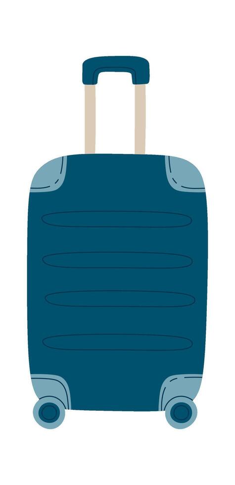 Suitcase for traveling flat icon vector