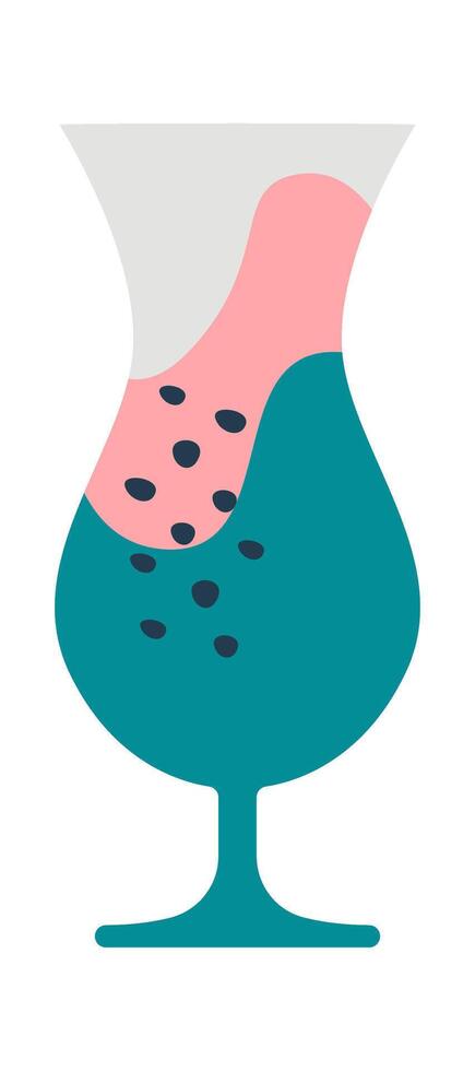 Summer cocktail abstract element flat icon Floral design vector