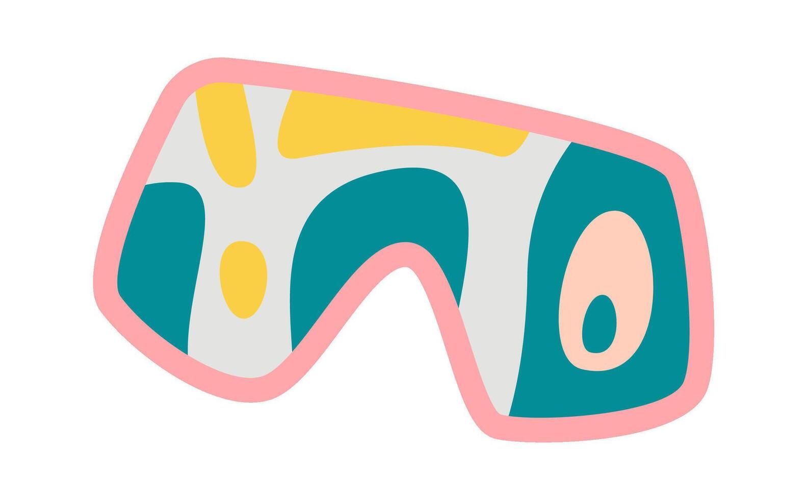 Summer sunglasses abstract element flat icon vector