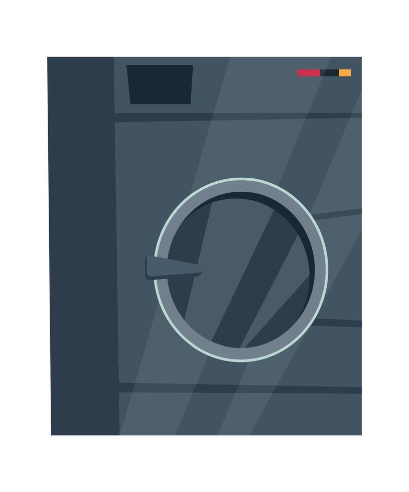 Washing machine illustration Electronic device element vector