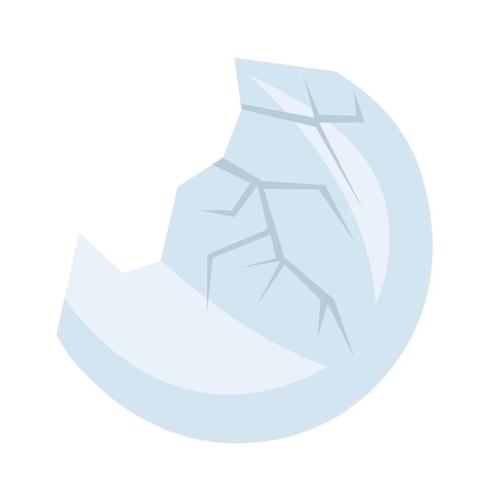 Broken light bulb flat illustration Cracks on device Flat Illustration vector