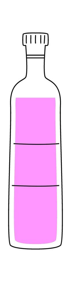 Hand drawn bottle abstract design element vector