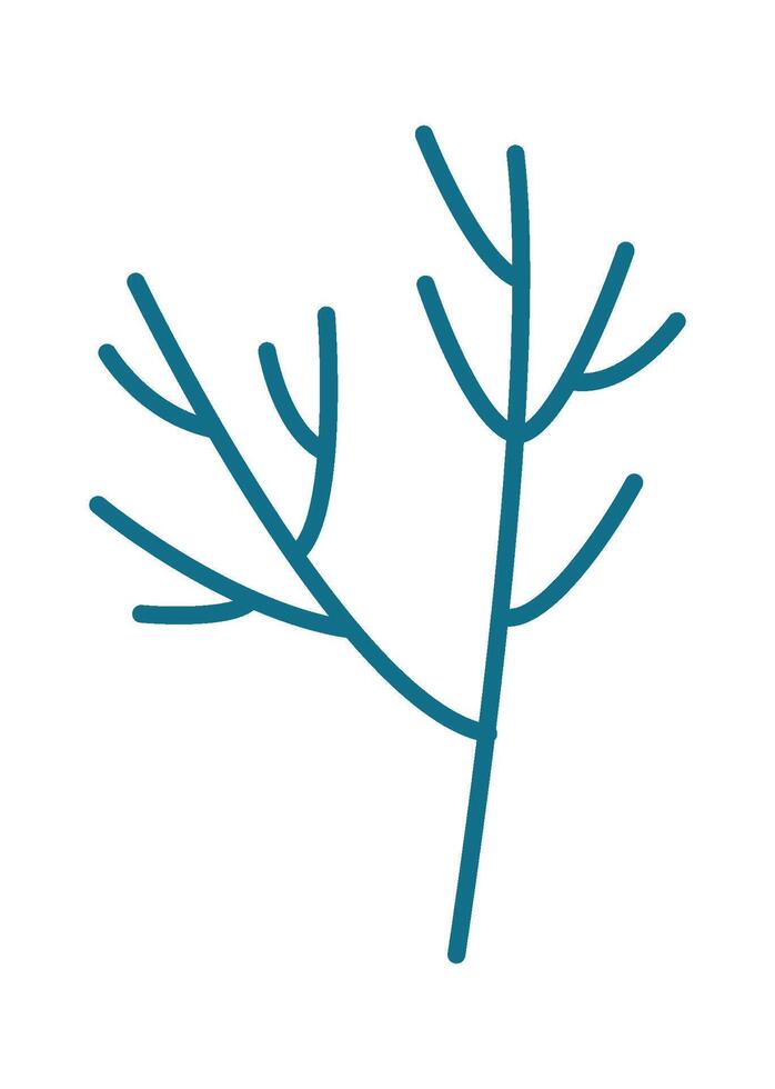 Hand drawn dill abstract design element Addiction to food vector
