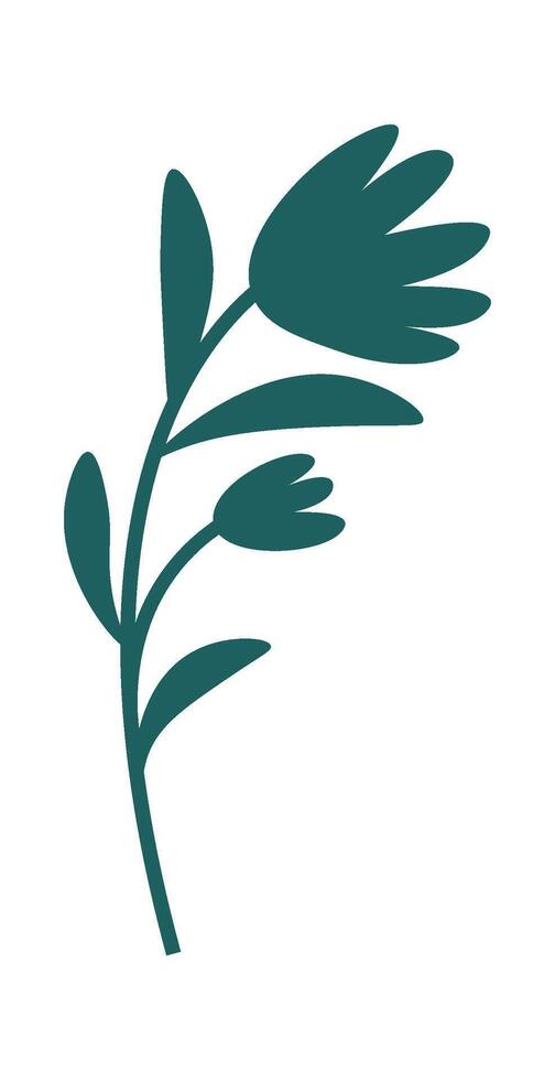 Abstract branch illustration Floral shape design element Illustration vector