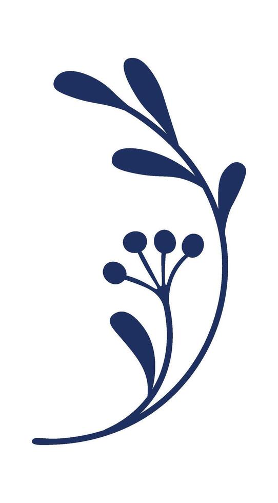 Illustration Abstract branch illustration Floral shape design element vector