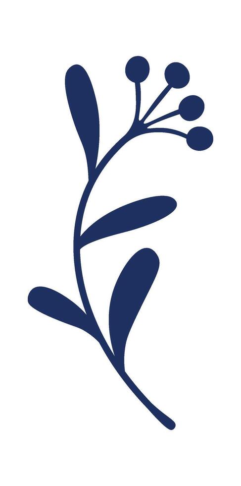 Flat Illustration Abstract branch illustration Floral shape design element vector