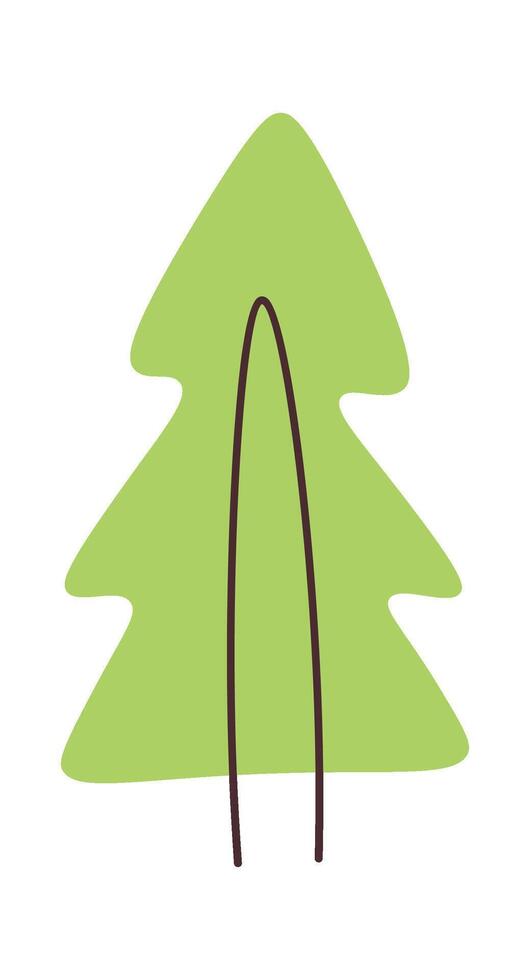 Handdrawn tree illustration Sketch of environment protection Flat Illustration vector