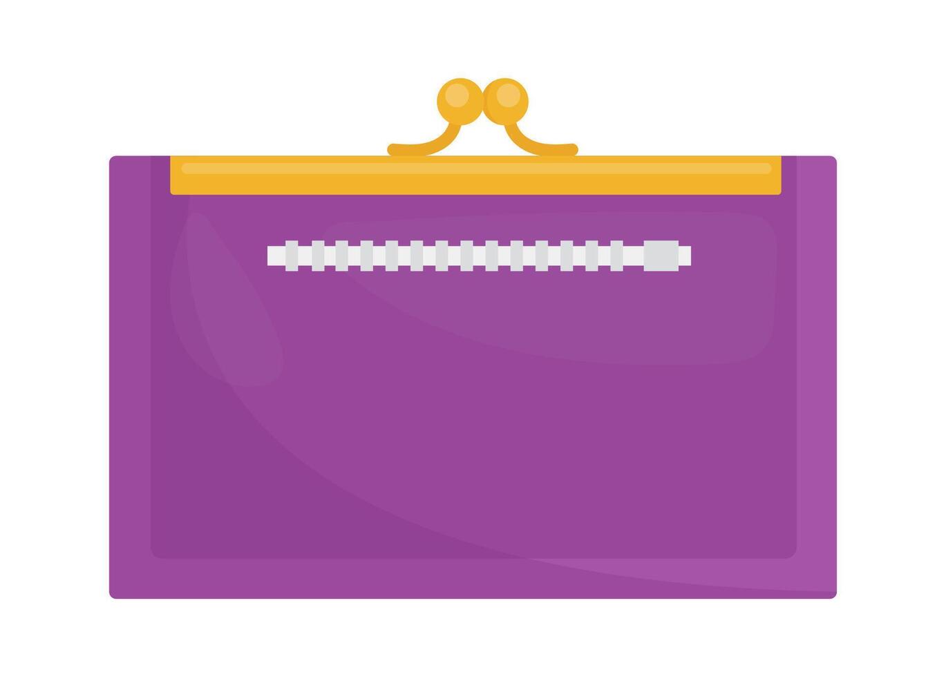 Minimalistic leather wallet flat illustration Money holder vector