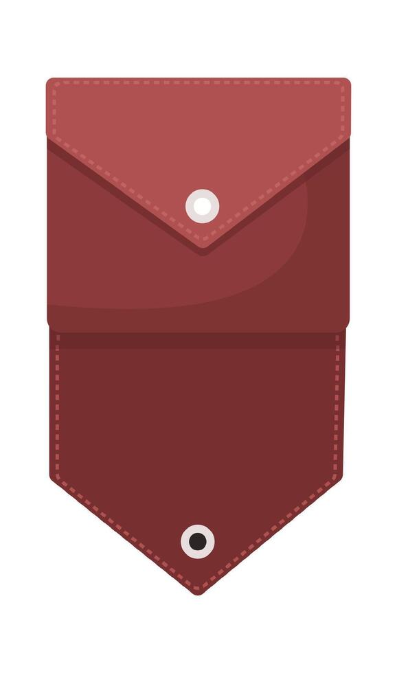 Open leather wallet flat illustration vector