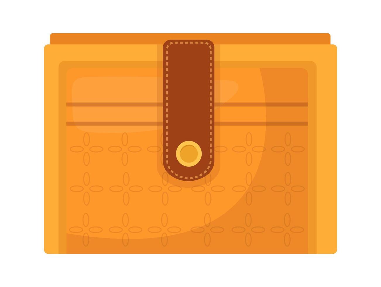 Minimalistic leather wallet flat illustration Hand Drawn Icon vector