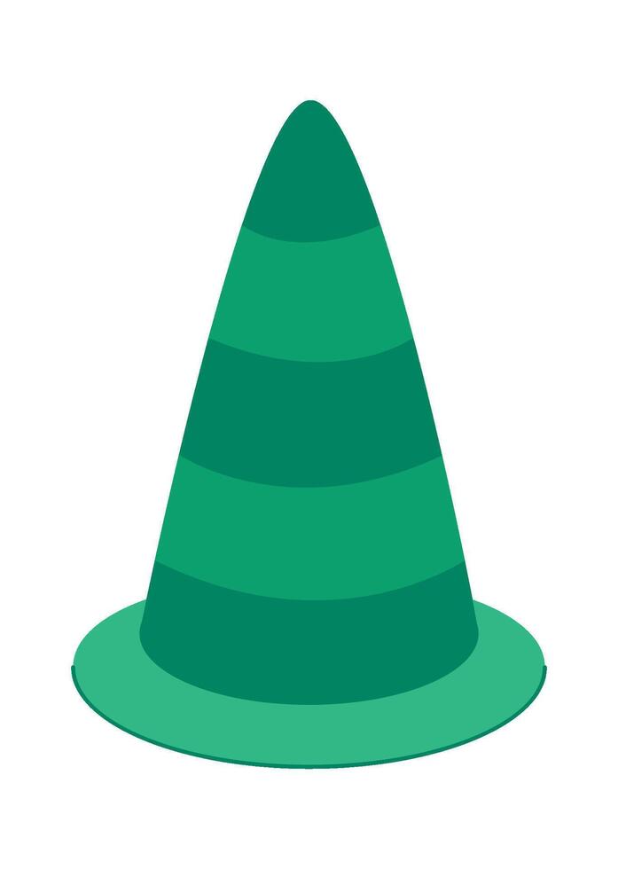 Plastic road cone flat illustration vector