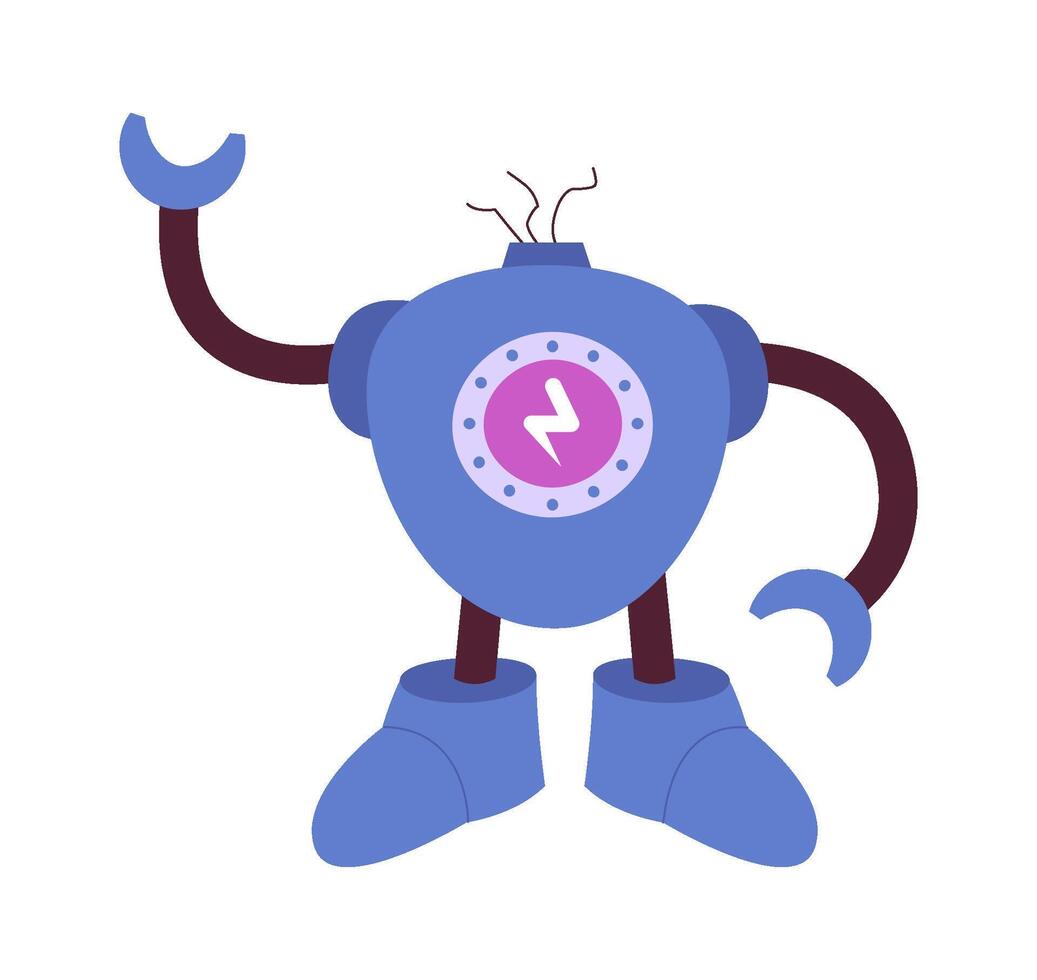 robot automatizado cyborg artificial inteligencia vector