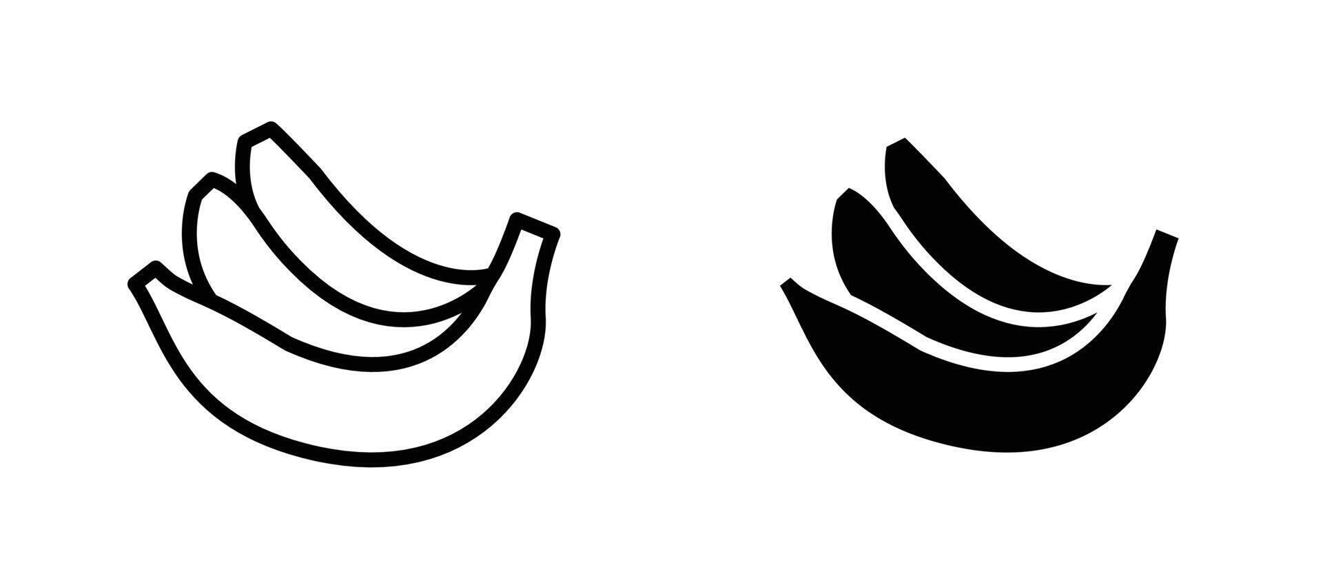 Banana icon stock illustration set vector