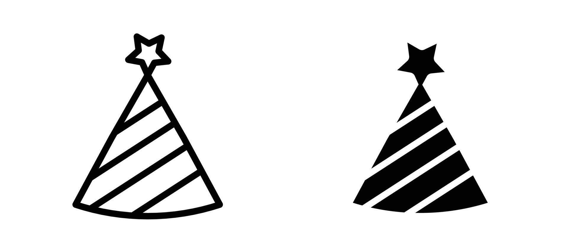 Birthday hat icon stock illustration set vector