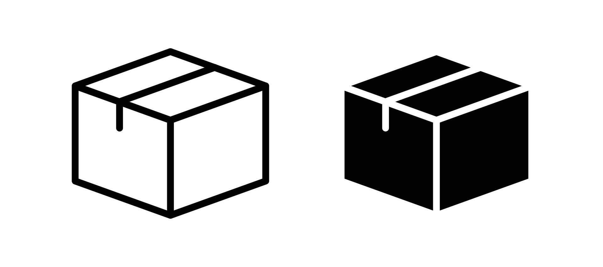 Box icon stock illustration set vector