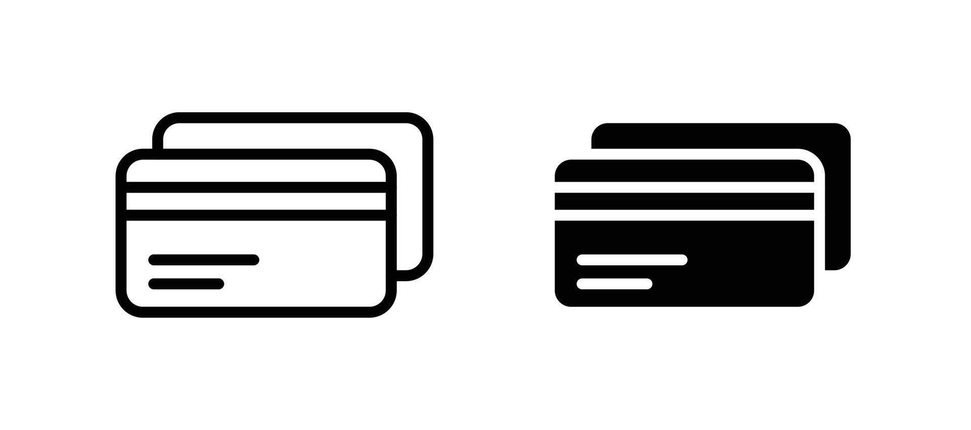 Credit card icon stock illustration set vector
