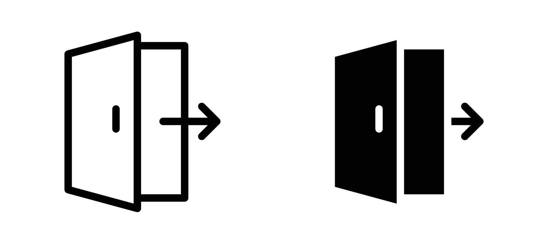 Exit icon stock illustration set vector