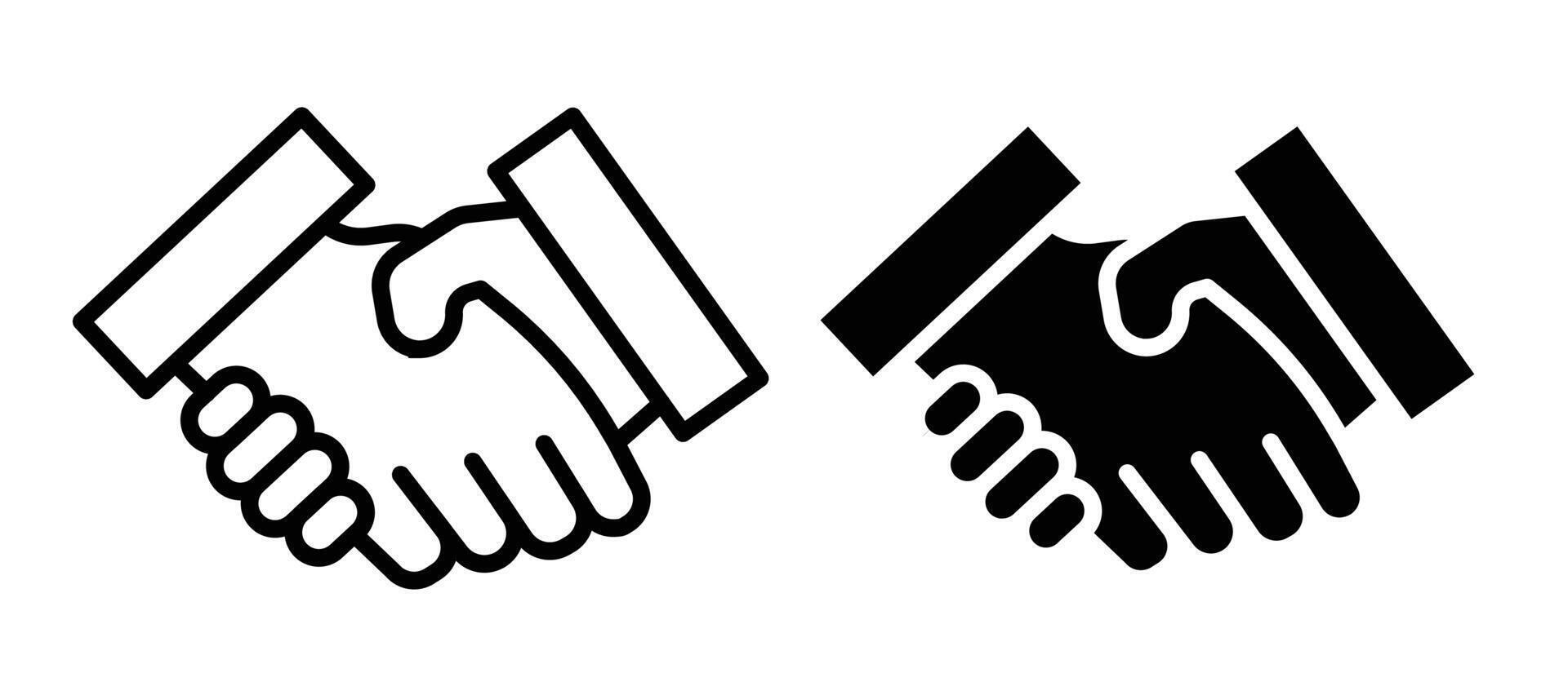 Handshake icon stock illustration set vector
