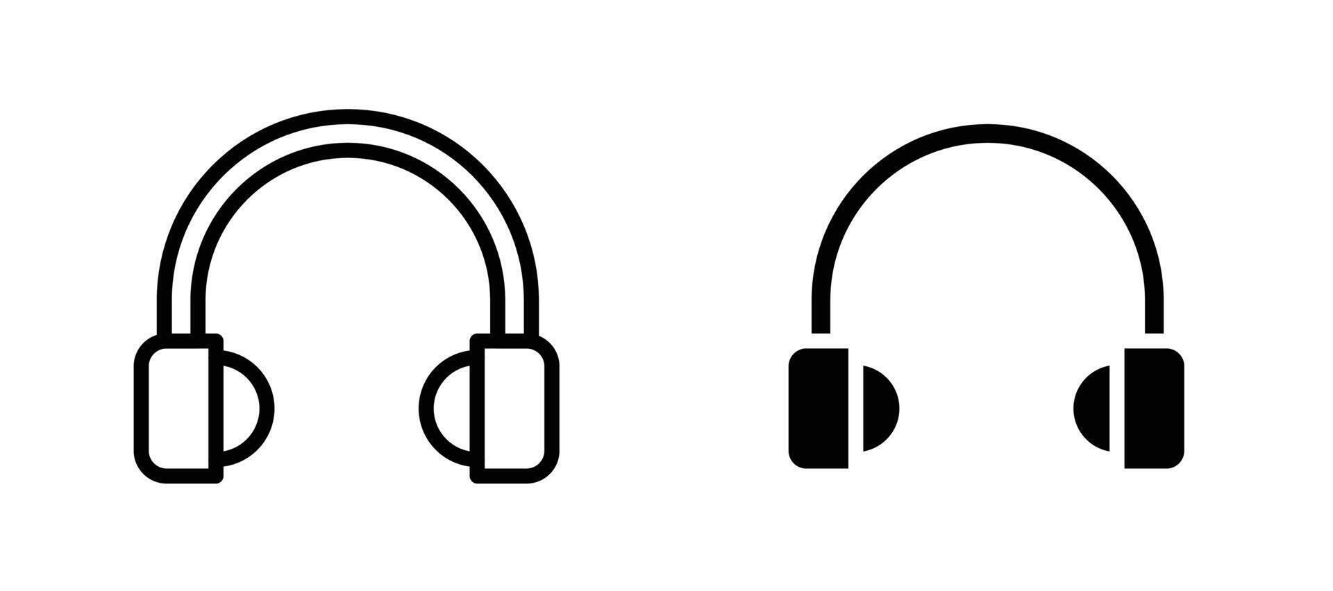 Headset icon stock illustration set vector