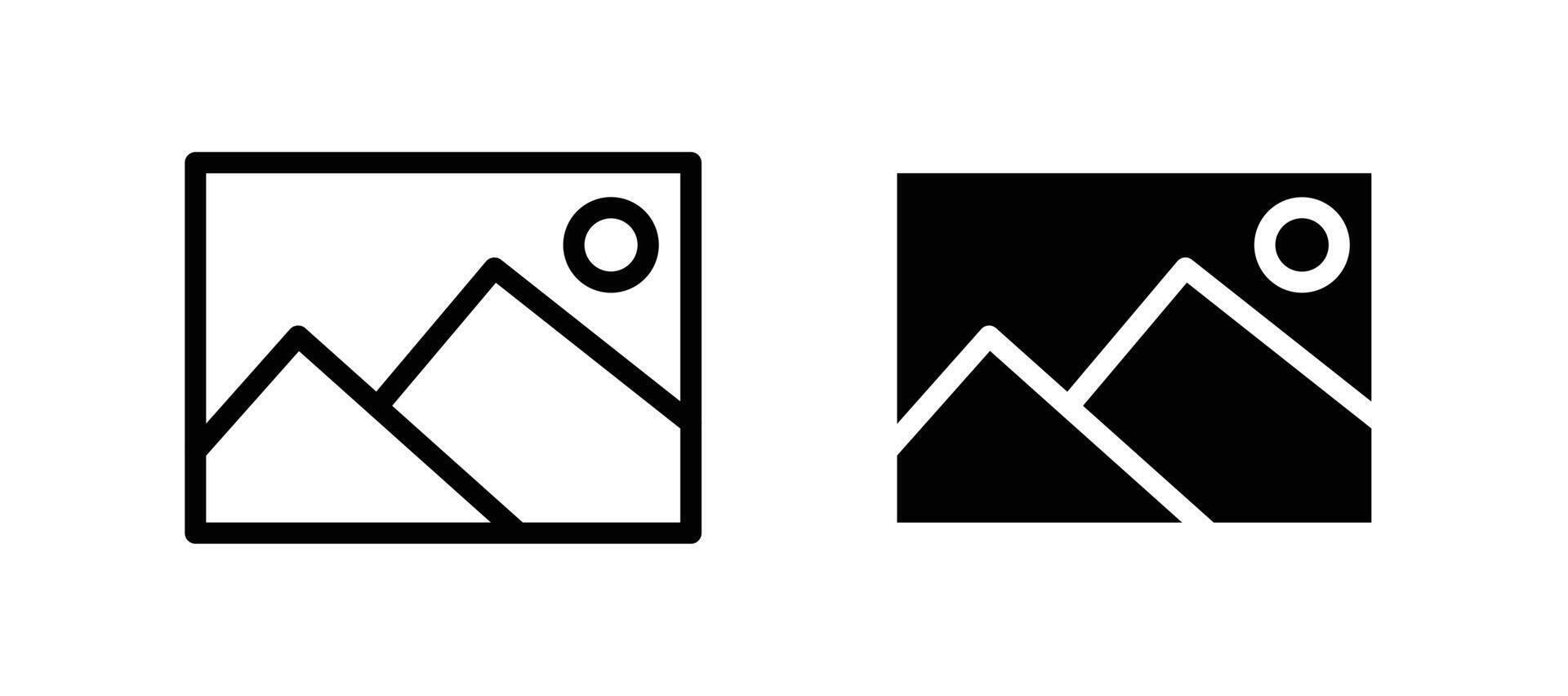 Image icon stock illustration set vector