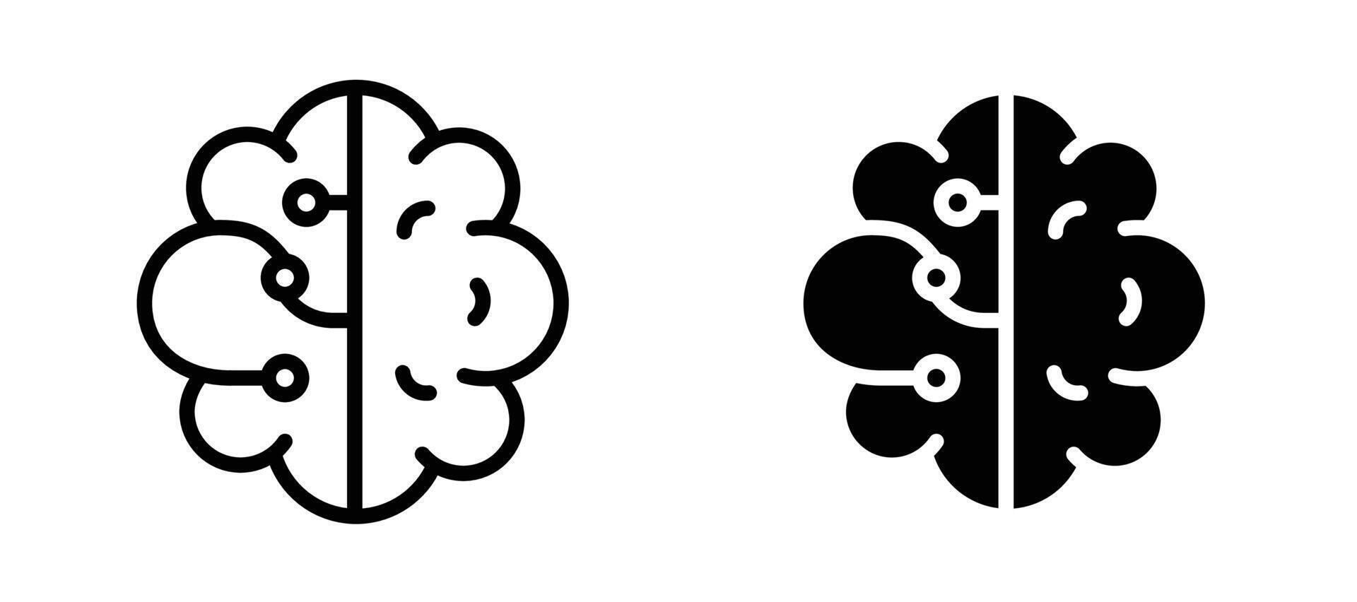 Machine learning icon stock illustration set vector