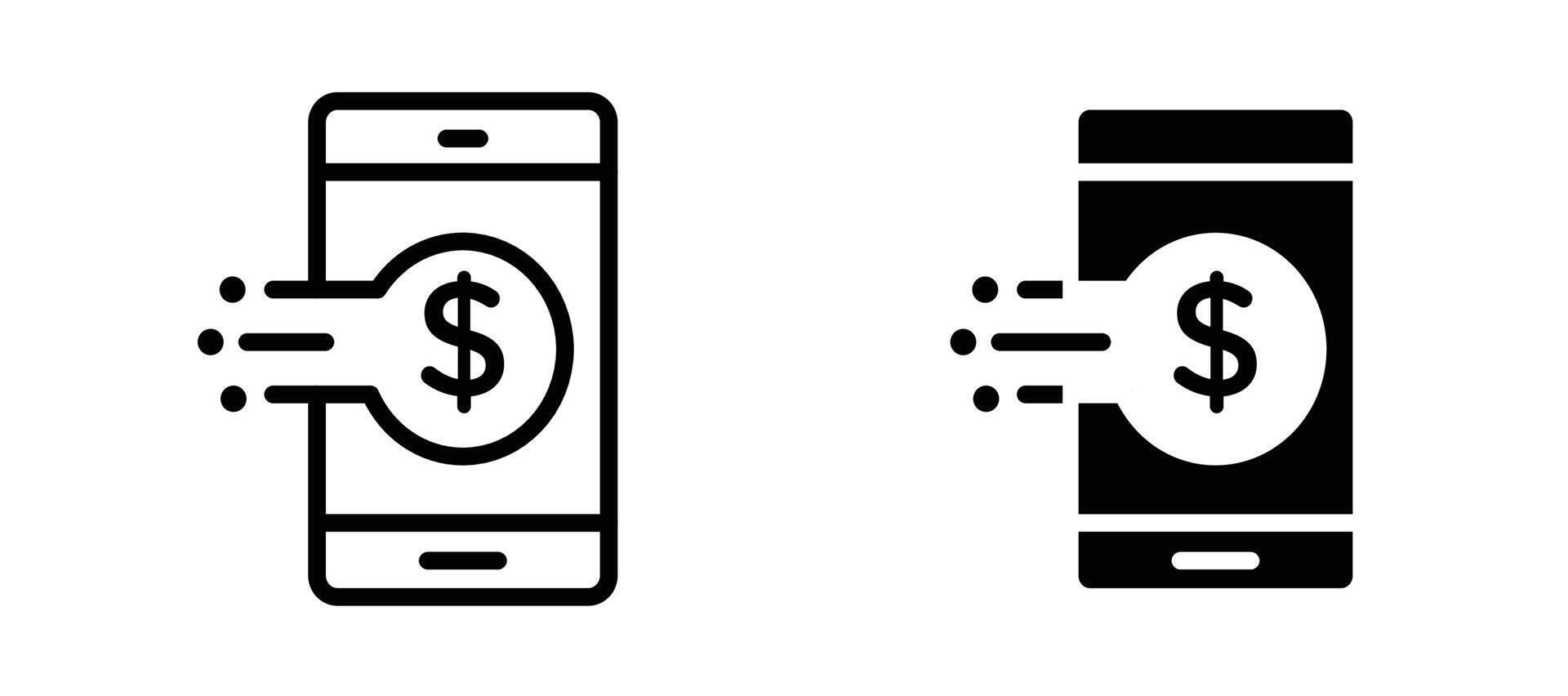 Mobile banking icon stock illustration set vector