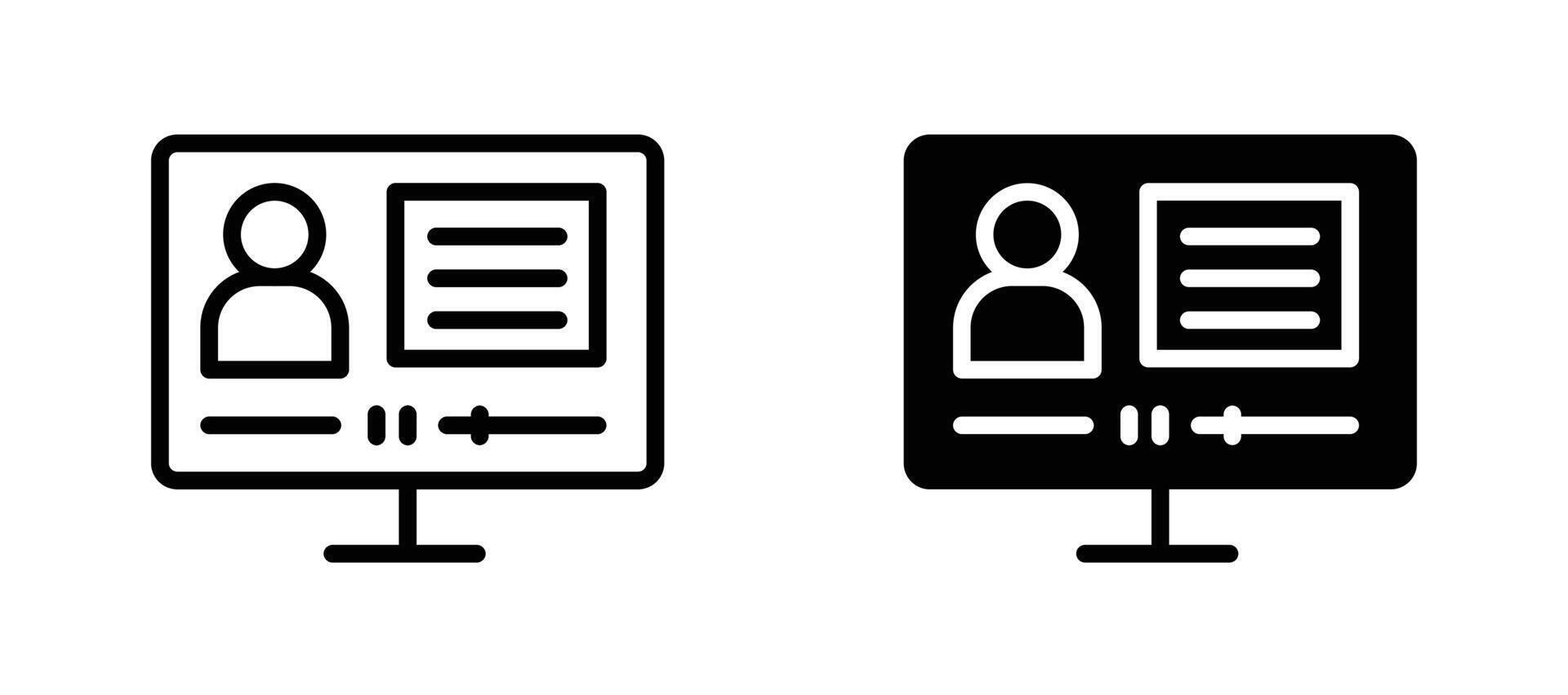 Online course icon stock illustration set vector
