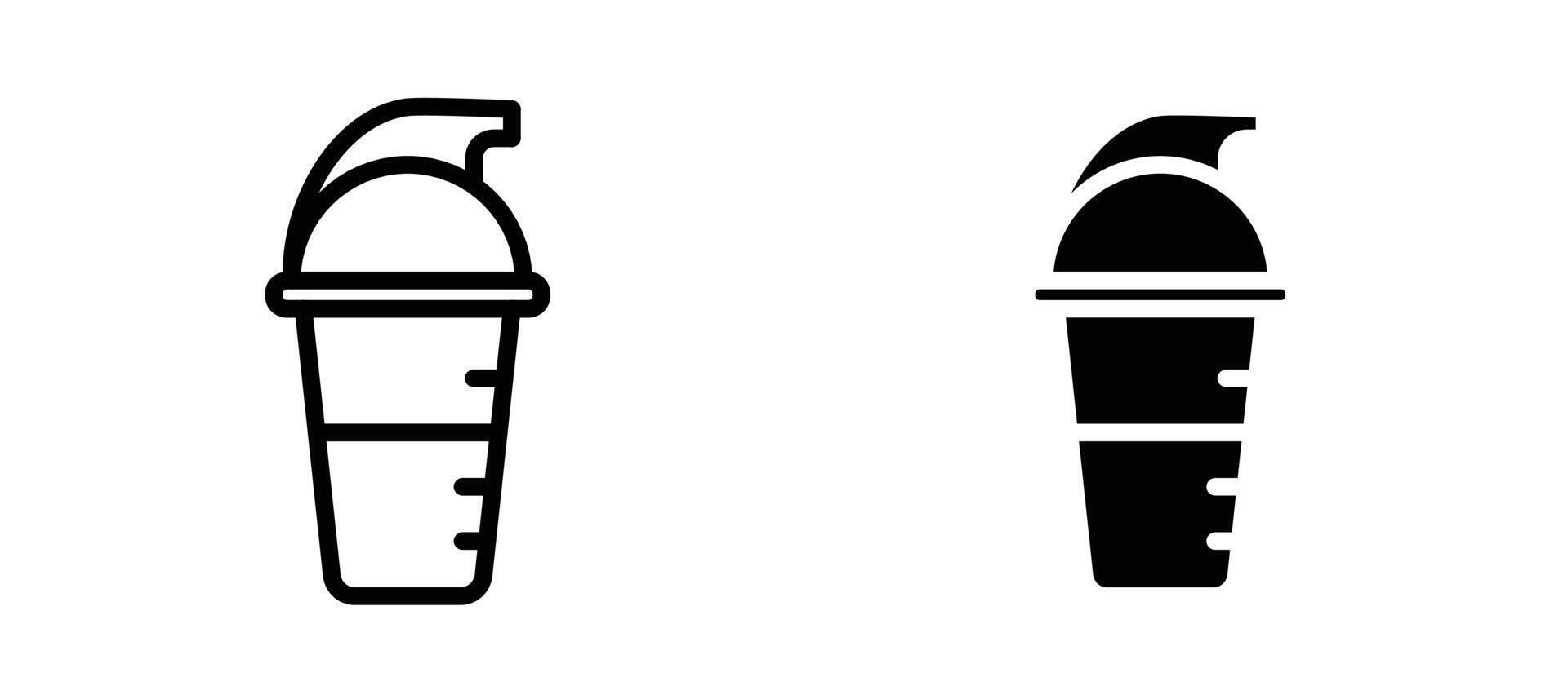 Protein shake icon stock illustration set vector