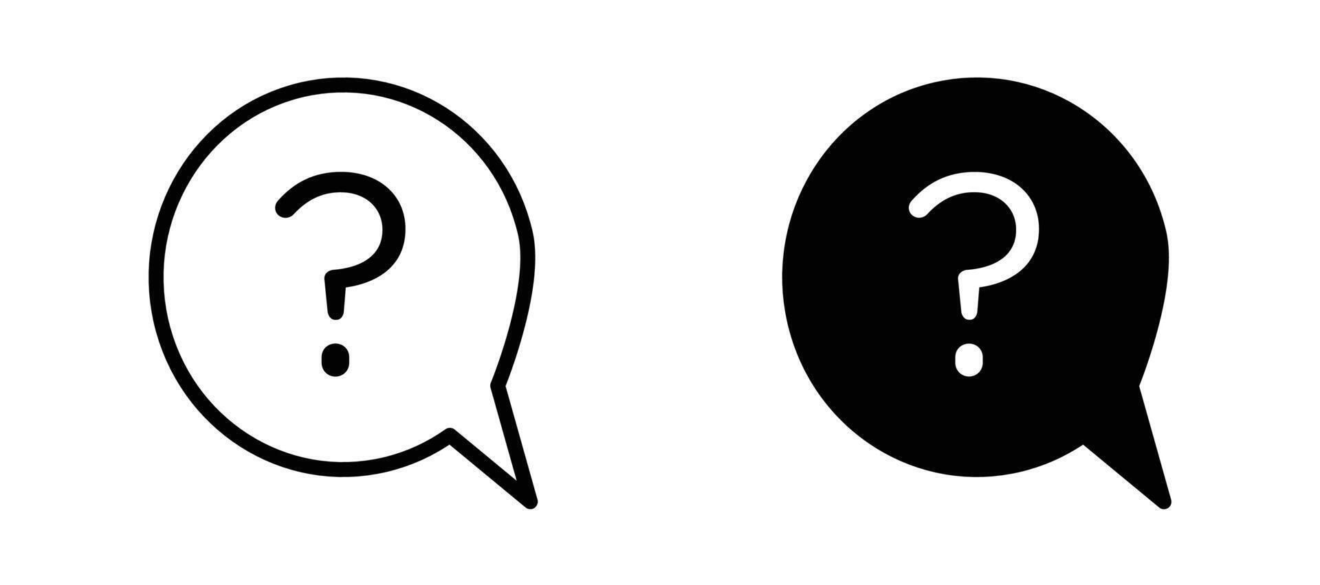 Question mark icon stock illustration set vector