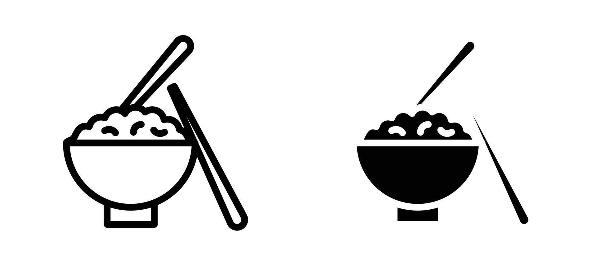 Rise Bowl icon stock illustration set vector