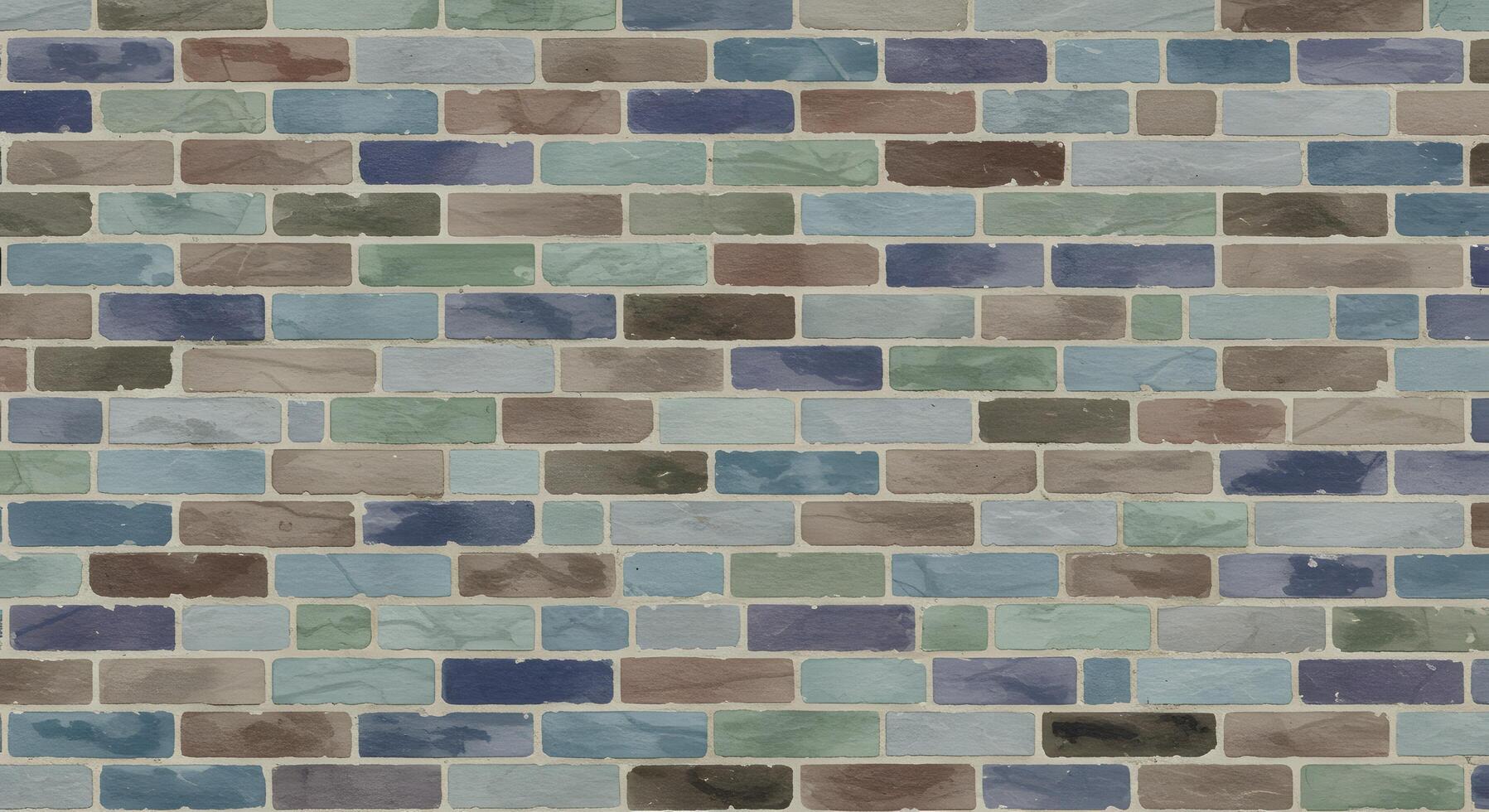 Subtle watercolor bricks forming a seamless pattern, great for lock screen display on phones, adding charm and texture. photo
