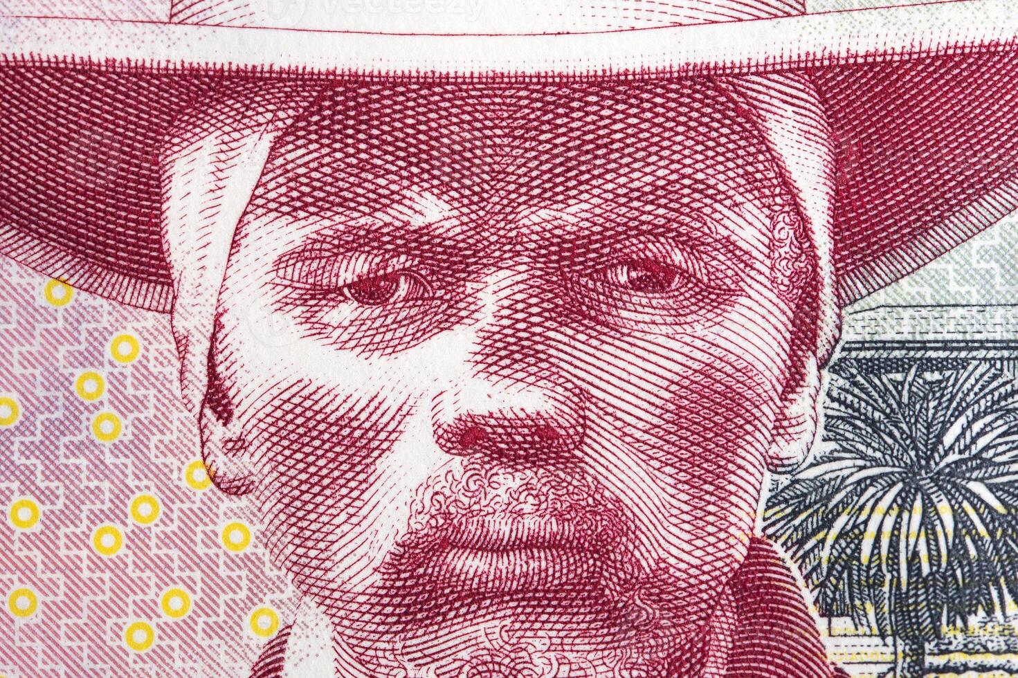 Hendrik Witbooi a closeup portrait from Namibian dollar photo