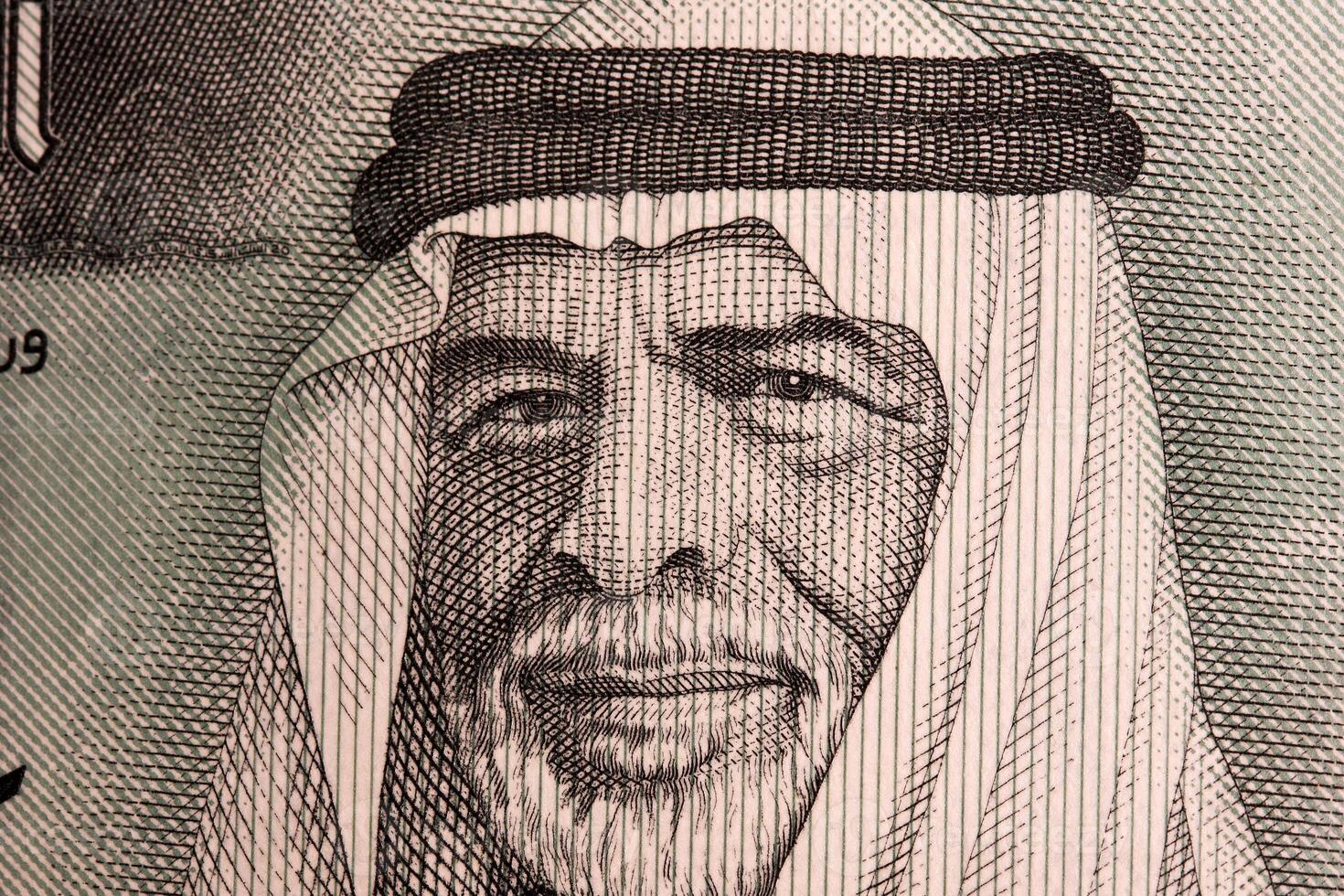 Hussein bin Talal a closeup portrait from Jordanian Dinar photo