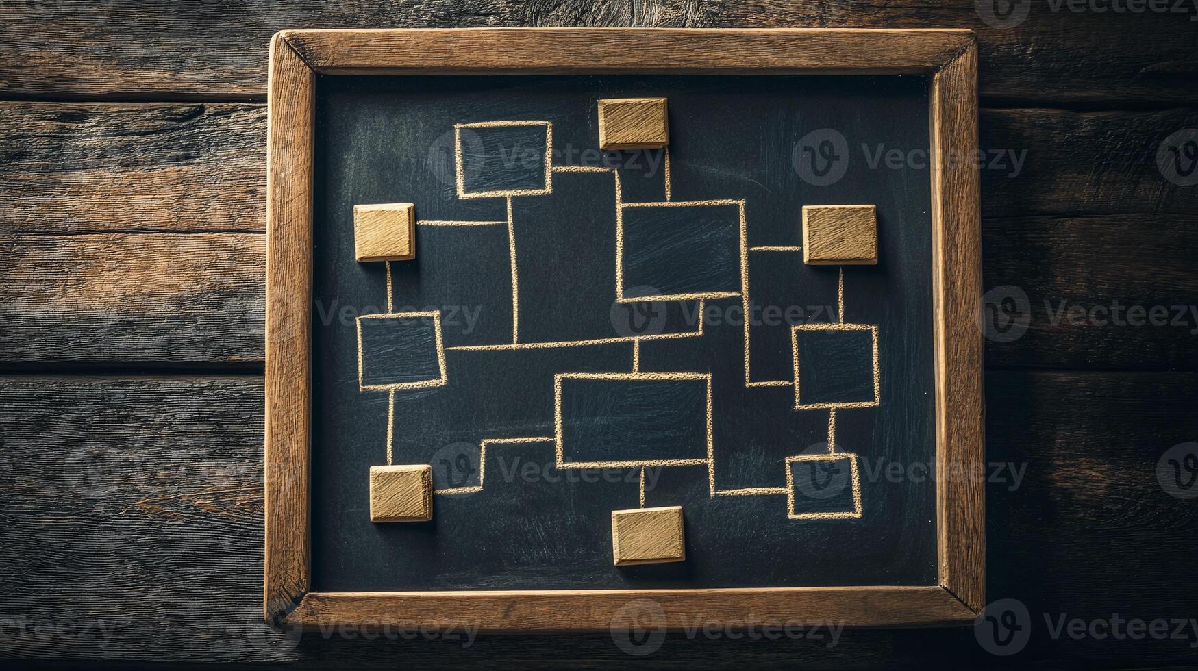 Flowchart design process creative studio visual diagram digital workspace top-down view conceptual clarity photo
