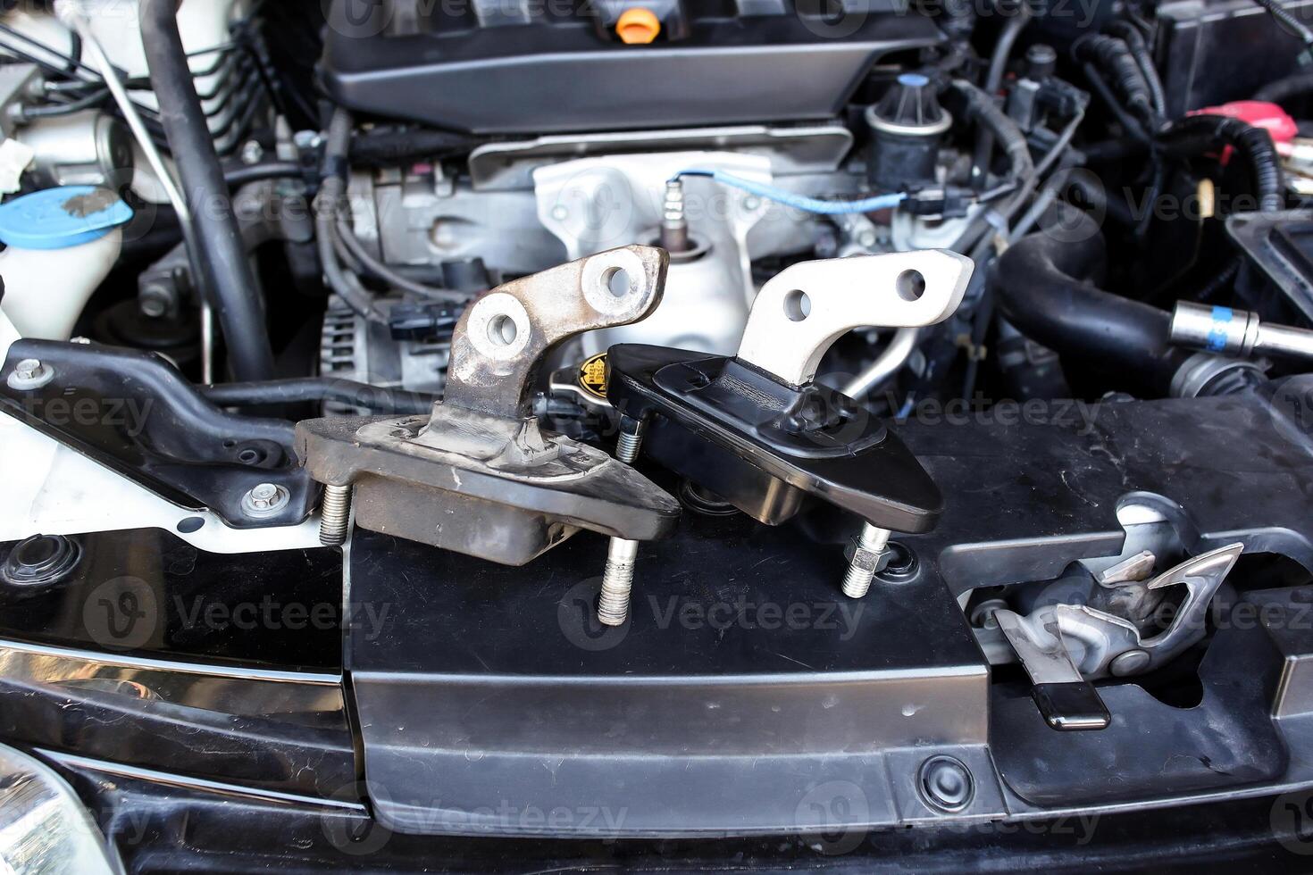 Car engine mount replacement, Engine mounting insulator for auto repair, vehicle maintenance, and part upgrade. photo