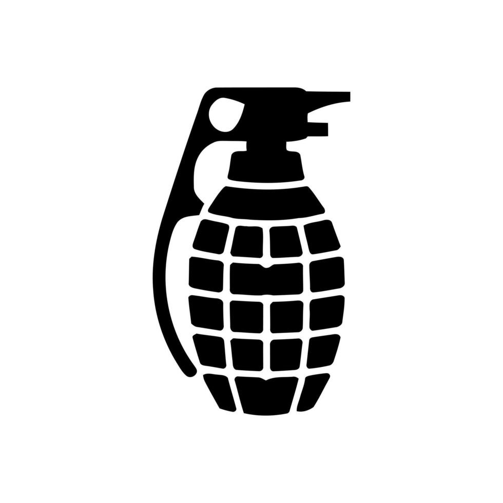 Grenade Illustration A Symbol of Explosive Power and Military Might Ideal for War-Themed Designs and Tactical Simulations with a White Background vector