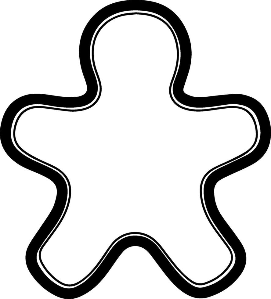 Simple image of person in the shape of cookie cutter vector