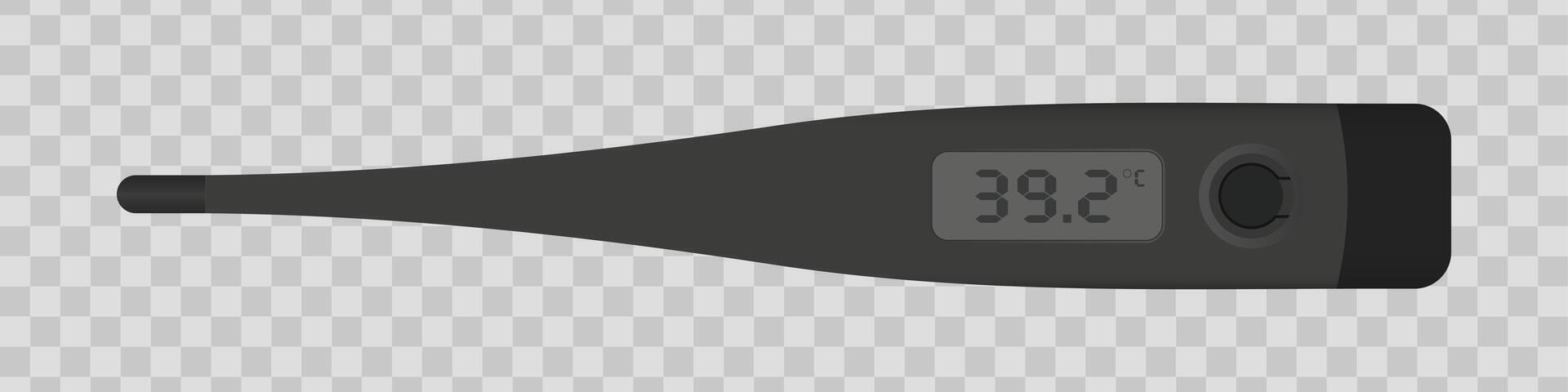 A black wine bottle with a digital thermometer on it vector
