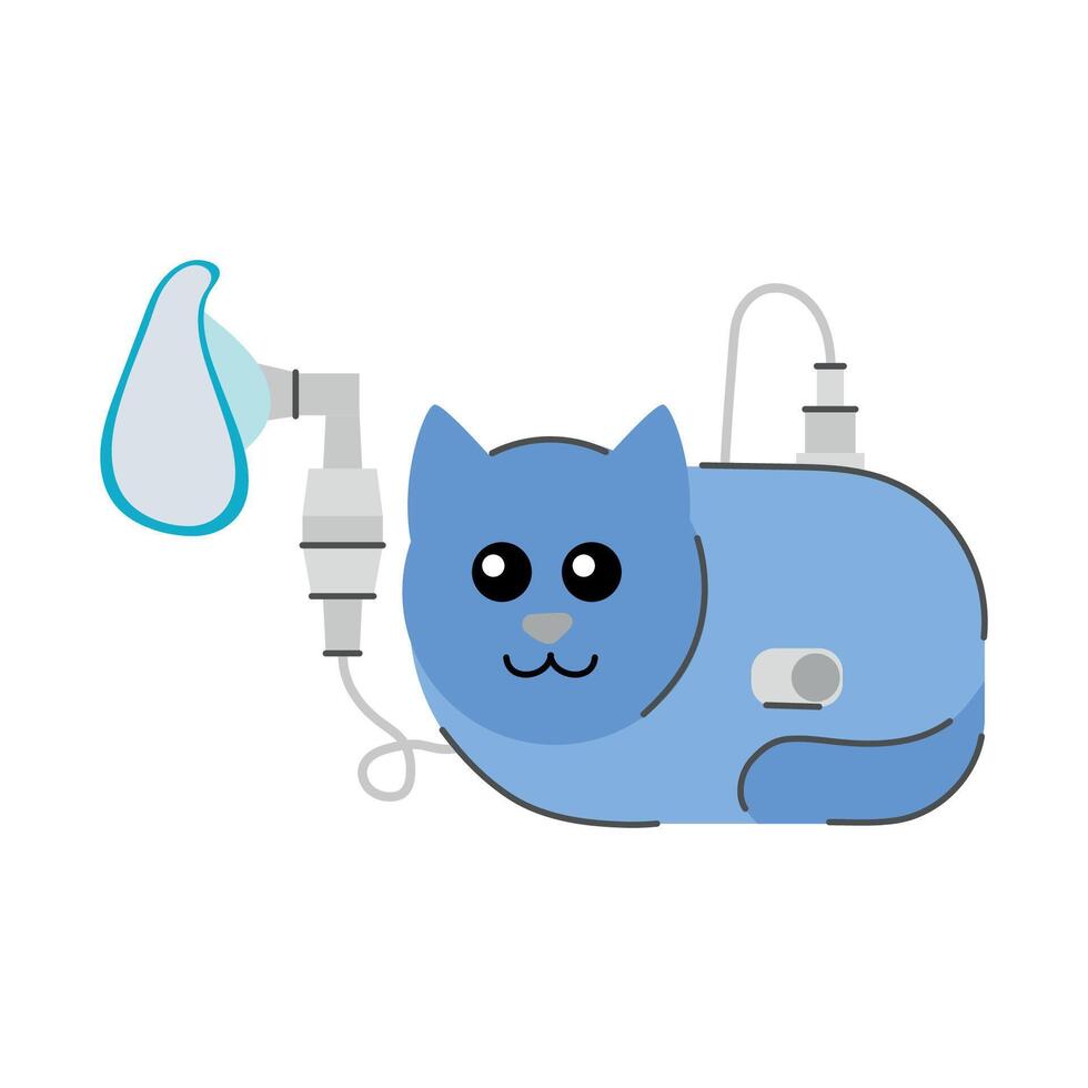 Steam Inhaler Device Illustration. For children vector