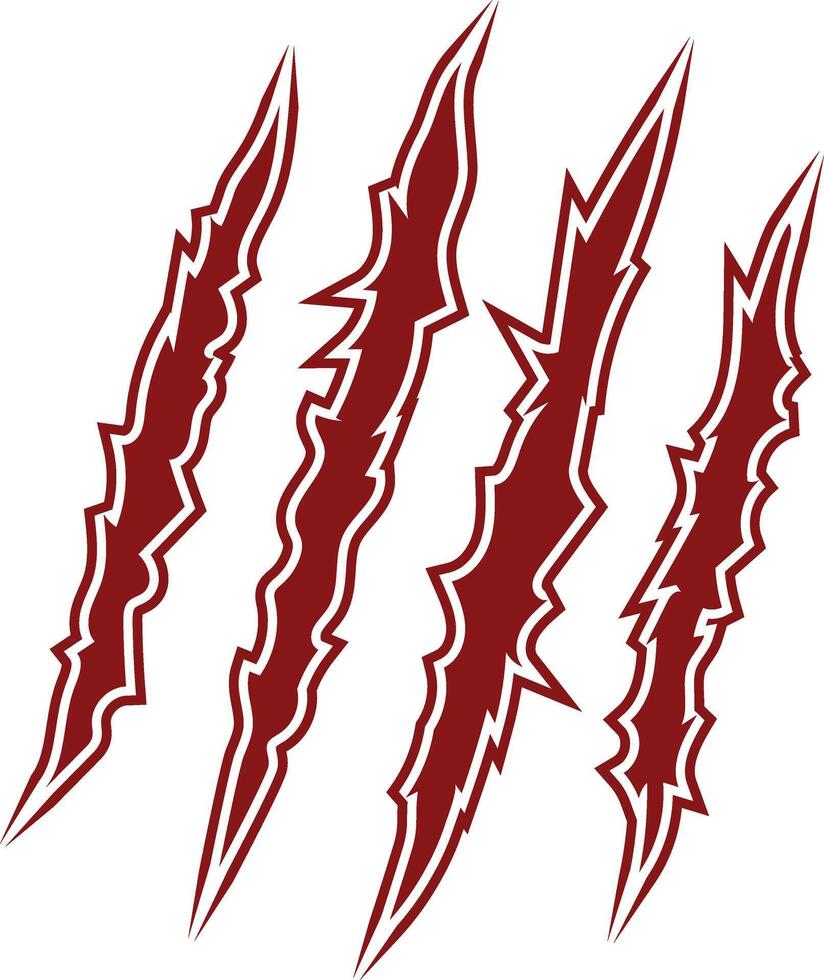 Mark of animal claws vector