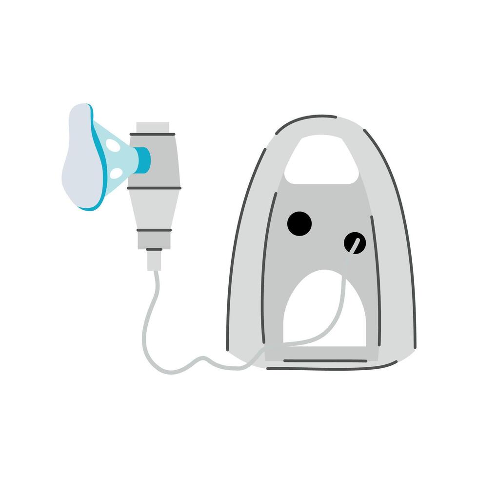 Steam Inhaler Device Illustration. White background, isolate. vector